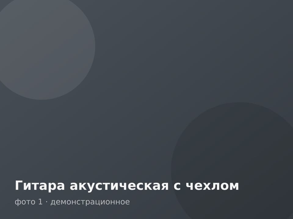 Гитара акустическая с чехлом — фото 1