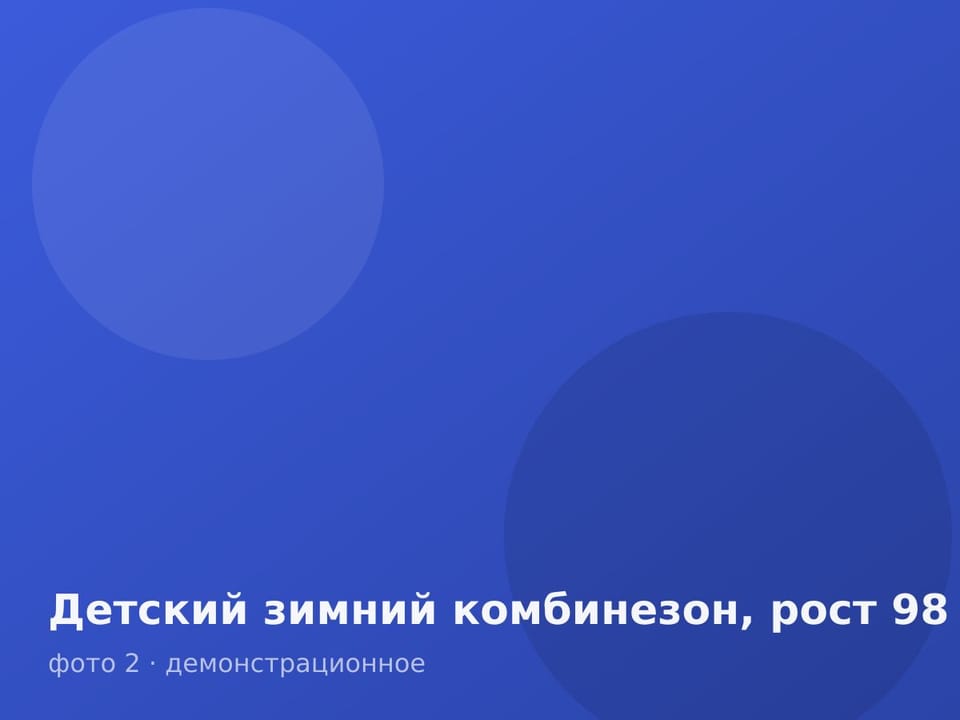 Детский зимний комбинезон, рост 98 — фото 2