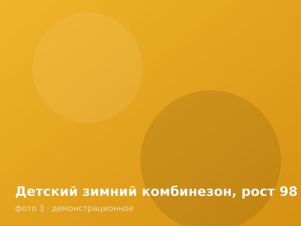 Детский зимний комбинезон, рост 98 — фото 3